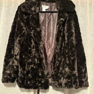 Coldwater Creek Dark Brown Teddy Jacket